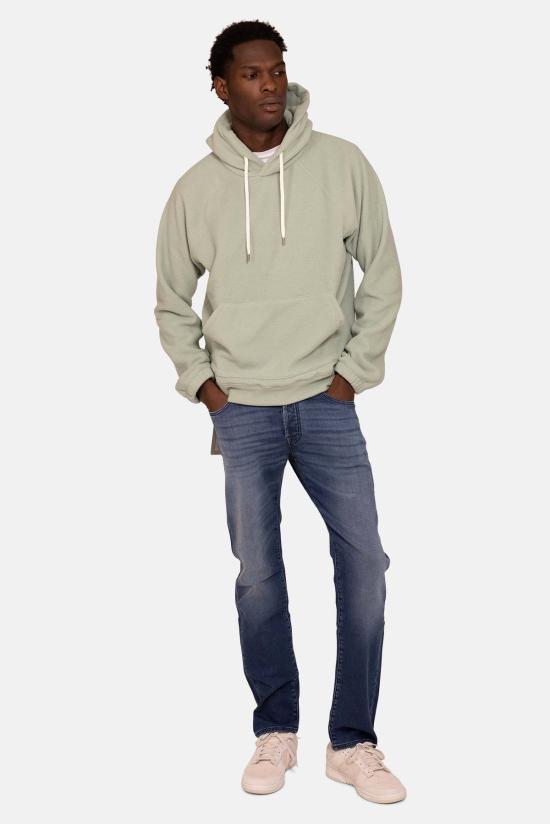  Blue&Cream 후드 티셔츠 블루&크림 폴라 플리스 후드 티셔츠 라이트 세이지 - BLUE&CREAM