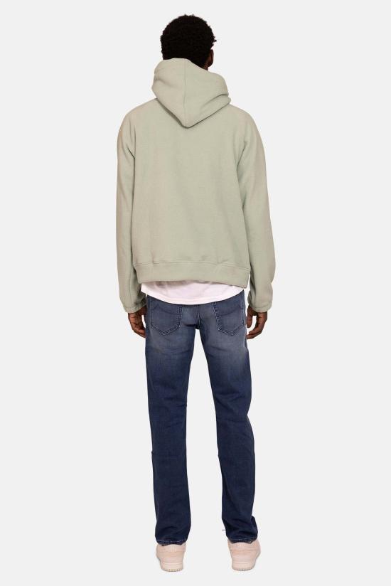  Blue&Cream 후드 티셔츠 블루&크림 폴라 플리스 후드 티셔츠 라이트 세이지 - BLUE&CREAM