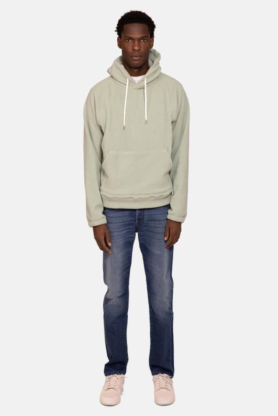  Blue&Cream 후드 티셔츠 블루&크림 폴라 플리스 후드 티셔츠 라이트 세이지 - BLUE&CREAM