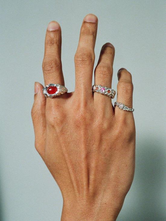  패리스 반지 파리스 로카 젬 밴드 링