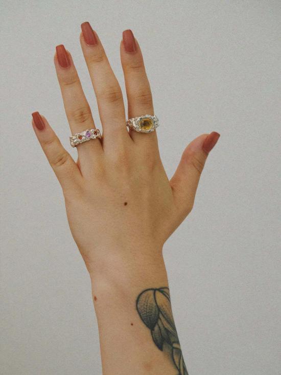  패리스 반지 파리스 로카 젬 밴드 링 - FARIS