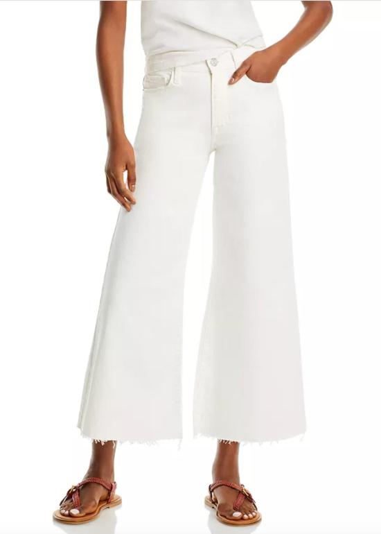  프레임 데님 팬츠 데님 르 팔라초 크롭 오 내추럴