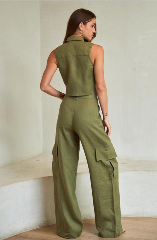  헤브론 민소매 티셔츠 카티아  올리브 - HEVRON