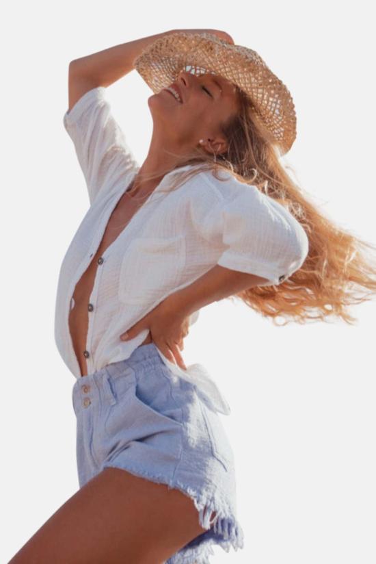  선데이 세인트 트로페즈 숏팬츠 선데이 생트로페 피에스타 반바지 라벤더 - SUNDAY SAINT-TROPEZ