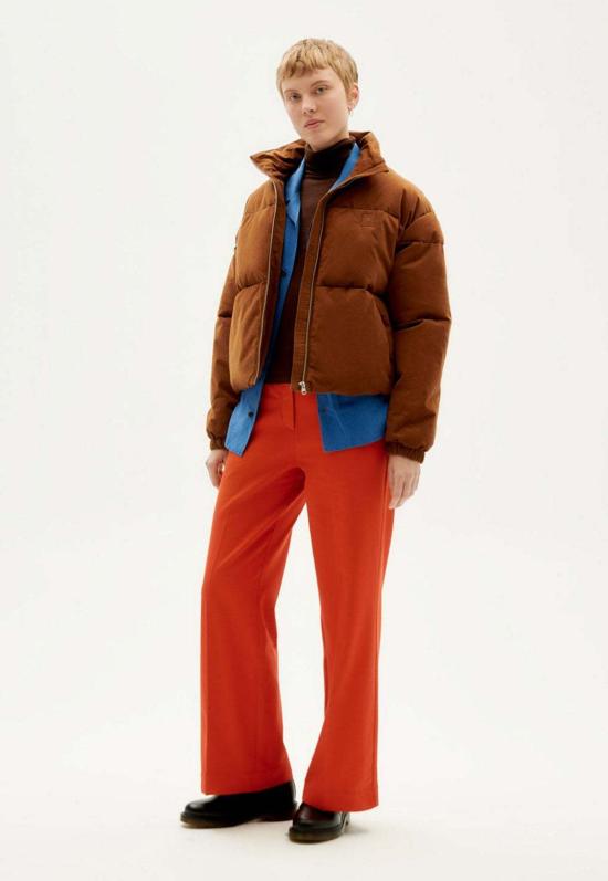  Thinking MU 숏패딩 씽킹 뮤 제마 마이크로코듀로이 재킷 브라운 - THINKING MU