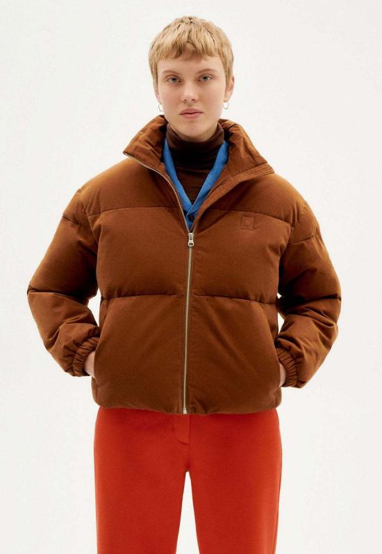  Thinking MU 숏패딩 씽킹 뮤 제마 마이크로코듀로이 재킷 브라운