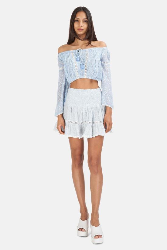  선데이 세인트 트로페즈 민소매 티셔츠 선데이 생트로페 방돌 플라워 탑 아주르 - SUNDAY SAINT-TROPEZ