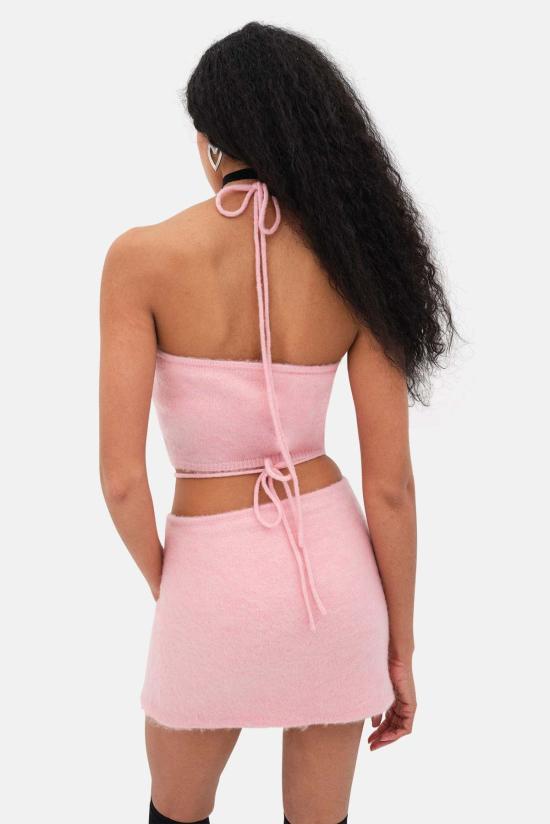  포러브앤레몬스 민소매 티셔츠 For Love & Lemons 사바나 탱크탑 핑크 - FOR LOVE & LEMONS