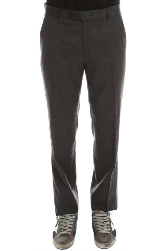  사이먼 스퍼 스트레이트 팬츠 Simon Spurr 워스티드 울 팬츠 차콜