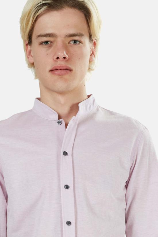  Blue&Cream 긴팔 셔츠 블루&크림 만다린 버튼 다운 핑크 - BLUE&CREAM