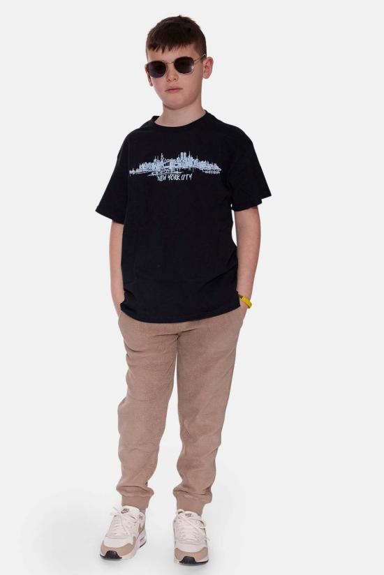  [키즈] 블루&크림 티셔츠 키즈  스카이라인 티 제트 블랙/스카이