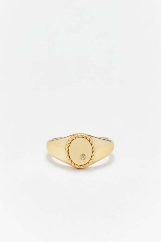  이본 레옹 반지 Yvonne Leon Baby Chevalire Ovale 링 골드/Jaune - YVONNE LEON