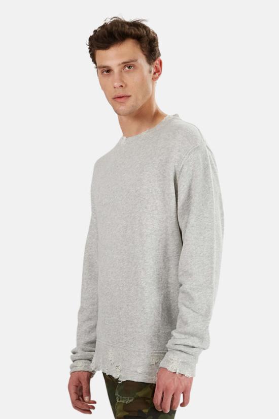  알13 긴팔 티셔츠 R13 스웨트셔츠 헤더 그레이 - R13