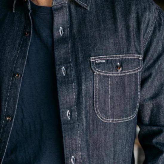  Hiroshi Kato 데님 셔츠 히로시 카토 브레이스 - OTHER BRANDS