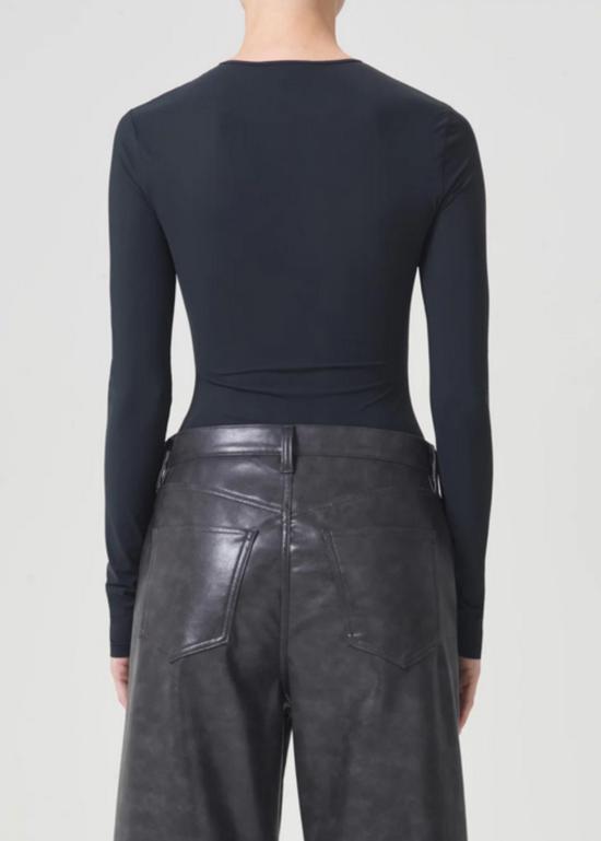  에이골디 긴팔 티셔츠 아골드 오라 Ls 바디수트 그래나이트 - AGOLDE