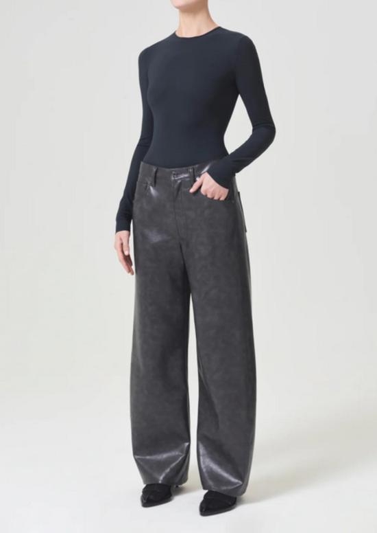  에이골디 긴팔 티셔츠 아골드 오라 Ls 바디수트 그래나이트 - AGOLDE