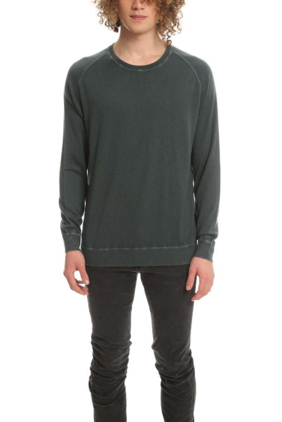  마시모 알바 긴팔 티셔츠 크루넥 그린