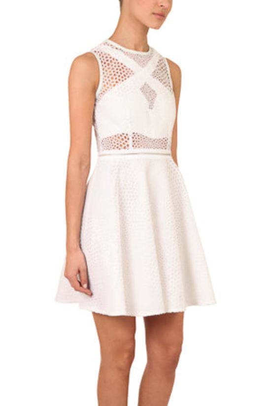  Yigal Azrouel 숏 원피스 Optic Eyelet Dress Optic White - YIGAL AZROUEL