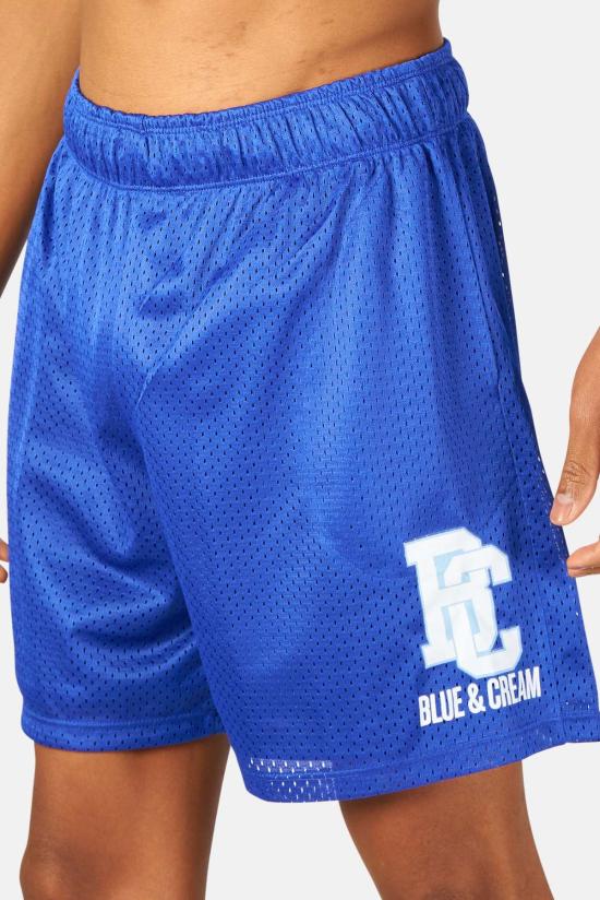  블루&크림 숏팬츠 뉴욕 메시 반바지 로얄 블루/라이트 블루 - BLUE&CREAM