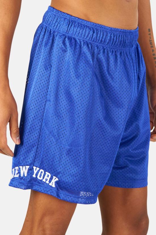  블루&크림 숏팬츠 뉴욕 메시 반바지 로얄 블루/라이트 블루 - BLUE&CREAM