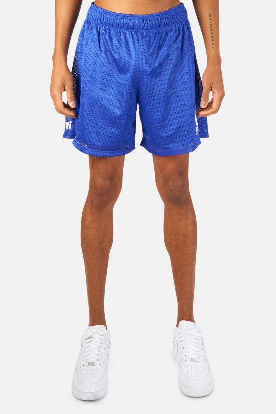  블루&크림 숏팬츠 뉴욕 메시 반바지 로얄 블루/라이트 블루