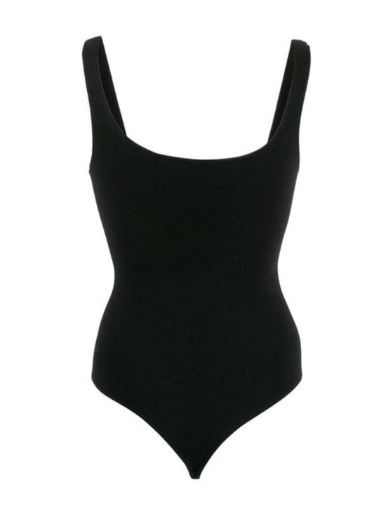  월포드 바디수트 티셔츠 울포드 자메이카 스트링 바디수트 블랙 - WOLFORD