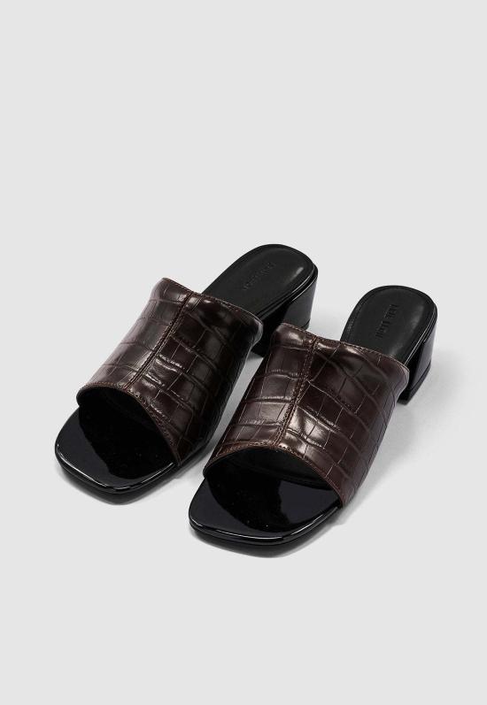  BRIE LEON 뮬/슬리퍼 브리 레온 카밀 뮬스 브루넷 크록 - OTHER BRANDS