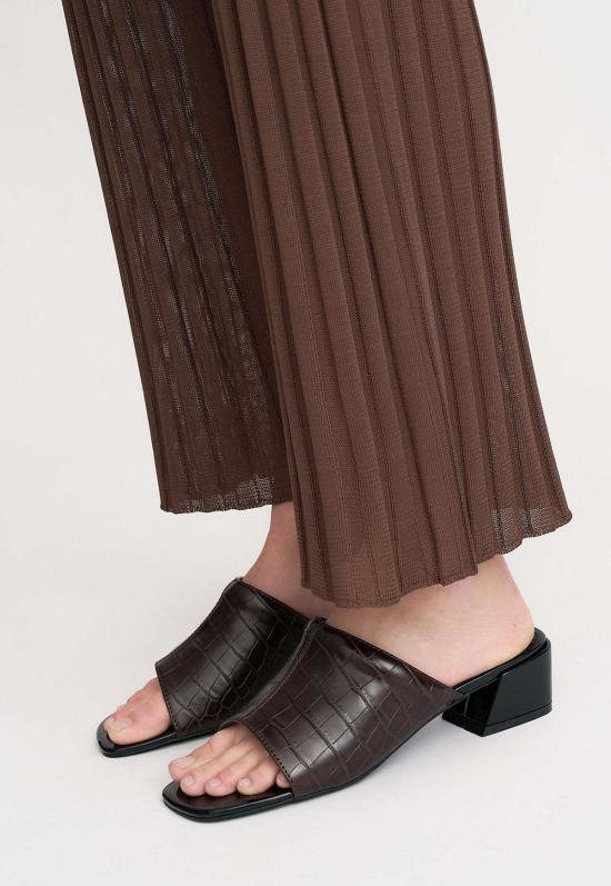  BRIE LEON 뮬/슬리퍼 브리 레온 카밀 뮬스 브루넷 크록 - OTHER BRANDS