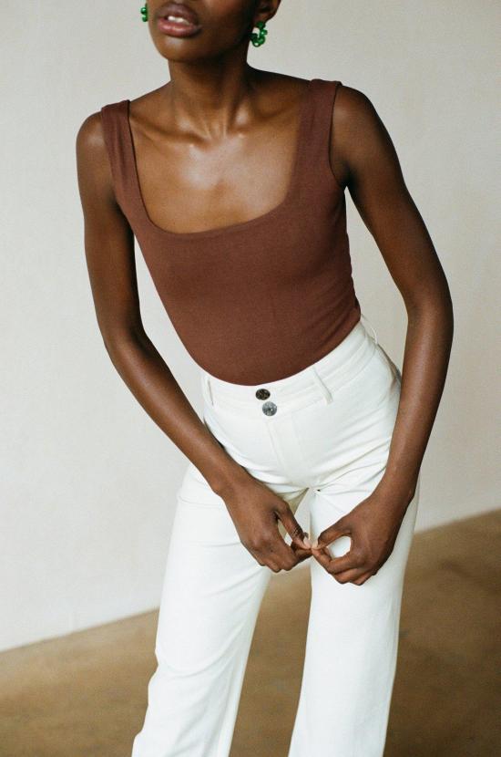  마리아 스탠리 바디수트 티셔츠 바디수트 클로브