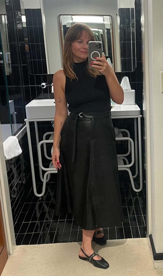  Suncoo 롱 스커트 선쿠 플로이드 스커트 누아르 - OTHER BRANDS