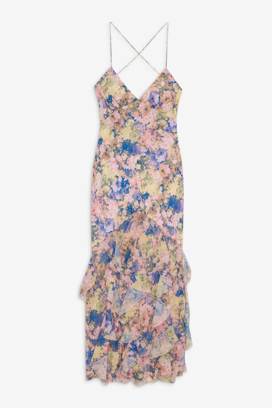  포러브앤레몬스 롱 원피스 For Love & Lemons Elea 맥시 드레스 핑크 - FOR LOVE & LEMONS