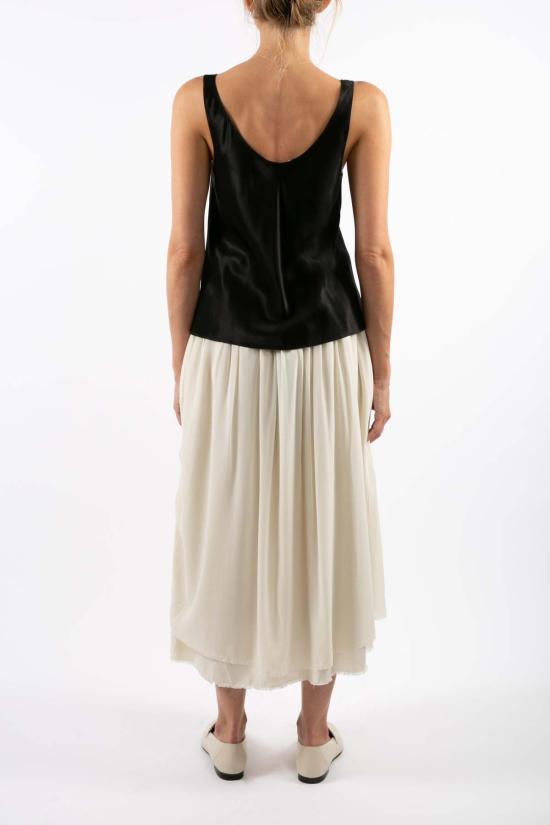  amannna 민소매 티셔츠 아마나 새틴 탱크 블랙 - OTHER BRANDS