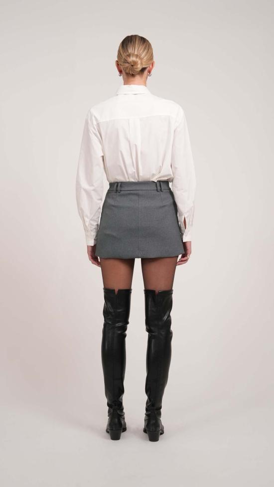  파렌테지 숏 스커트 브리샤 스커트 그레이 - PARENTEZI