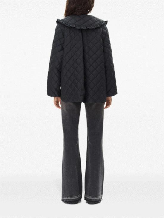  가니 봄버 자켓 Ganni Ripstock 퀼트 재킷 블랙 - GANNI