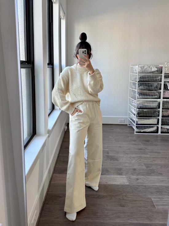  르 본 숍 스트레이트 팬츠 르봉샵 봉팬츠 네츄럴 - Le Bon Shoppe