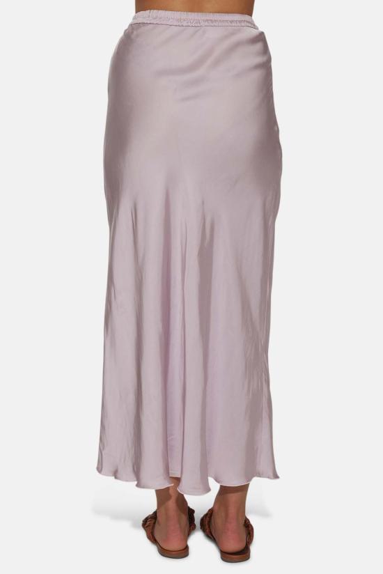  더 타일 클럽 롱 스커트 타일 클럽 아냐 새틴 스커트 모브 - THE TILE CLUB