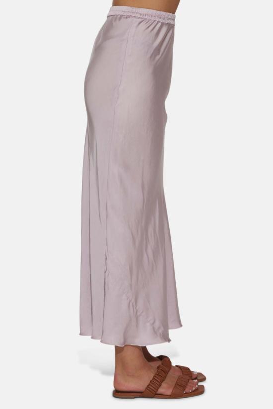  더 타일 클럽 롱 스커트 타일 클럽 아냐 새틴 스커트 모브 - THE TILE CLUB