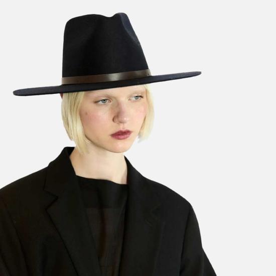  자네사레온 버킷햇 Janessa Leone Harley Hat 딥 네이비 - JANESSA LEONE