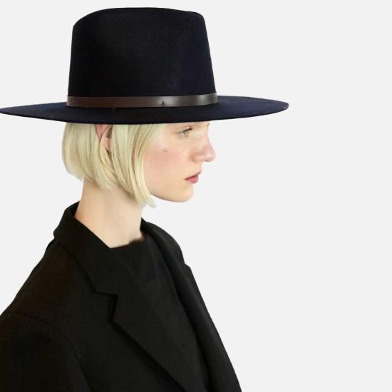  자네사레온 버킷햇 Janessa Leone Harley Hat 딥 네이비 - JANESSA LEONE