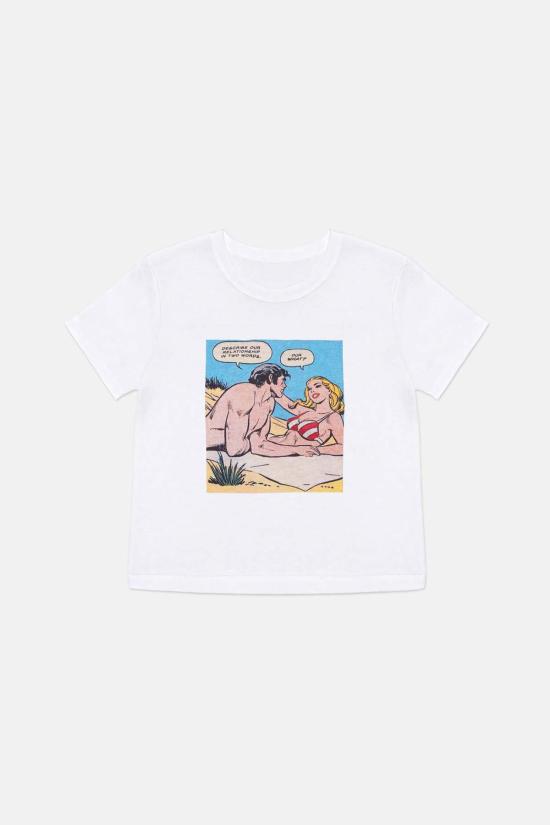  블루&크림 반팔 티셔츠 T52333 WHITE