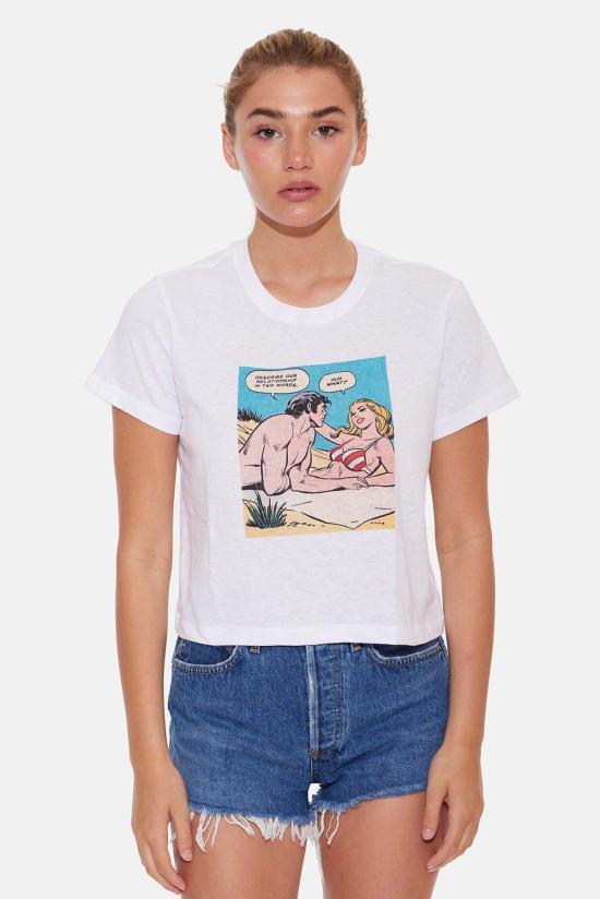  블루&크림 반팔 티셔츠 T52333 WHITE - BLUE&CREAM