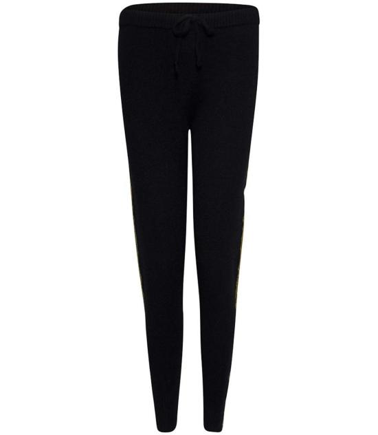  매디슨 메종 스트레이트 팬츠 캐시미어 골드 밴드 팬츠 블랙 - MADISON MAISON