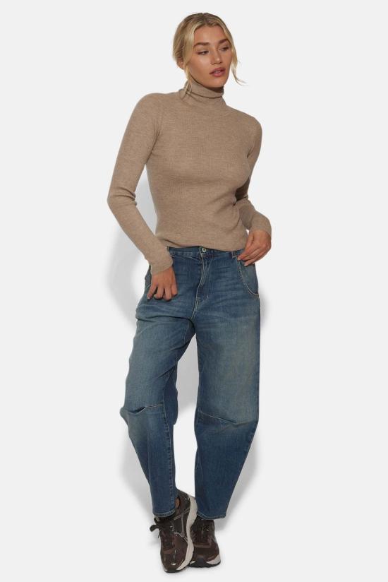  더 타일 클럽 터틀넥 타일 클럽 에바 캐시미어  스웨터 밍크 - THE TILE CLUB