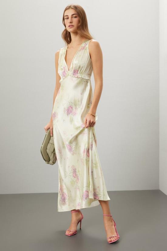  러브쉐이크팬시 롱 원피스 러브 쉑 팬시 수니바 드레스 피치 세이지 - LOVESHACKFANCY