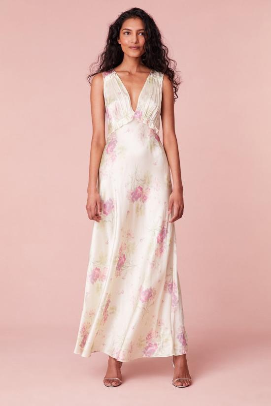  러브쉐이크팬시 롱 원피스 러브 쉑 팬시 수니바 드레스 피치 세이지