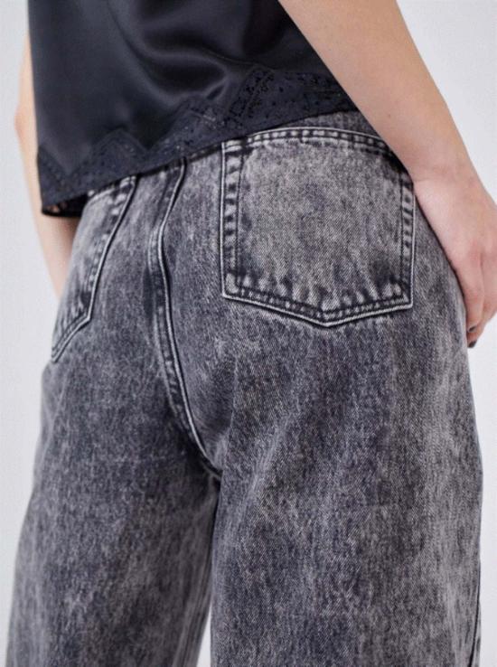  헤일리 멘지스 데님 팬츠 Hayley Menzies Boyfriend Acid Washed Jeans 회색 - HAYLEY MENZIES