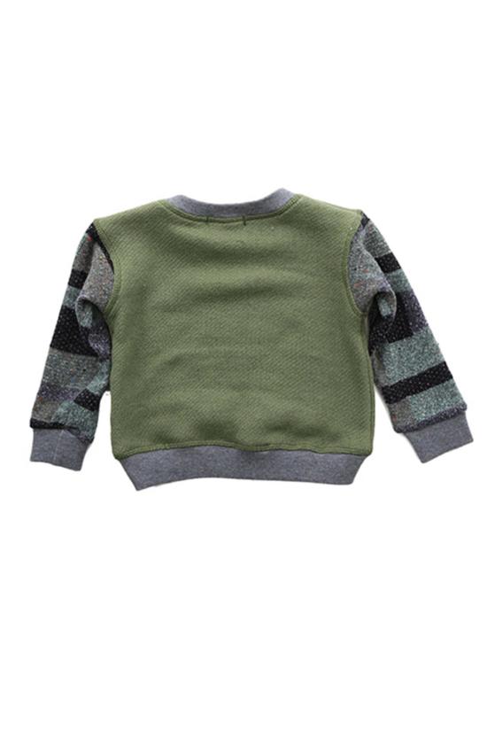  [키즈] 블루&크림 풀오버 키즈  브루클린 볼러 크루넥 영 올리브 - BLUE&CREAM