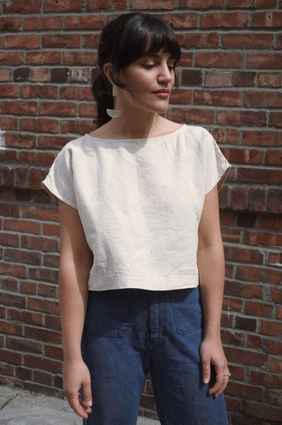  코코볼로 블라우스 튜닉 탑 내추럴