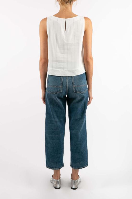  amannna 민소매 티셔츠 아마나 사바나  화이트 스트라이프 - OTHER BRANDS