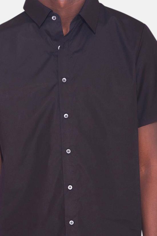  Blue&Cream 반팔 셔츠 블루&크림 팝린 반팔 버튼다운 블랙 - BLUE&CREAM